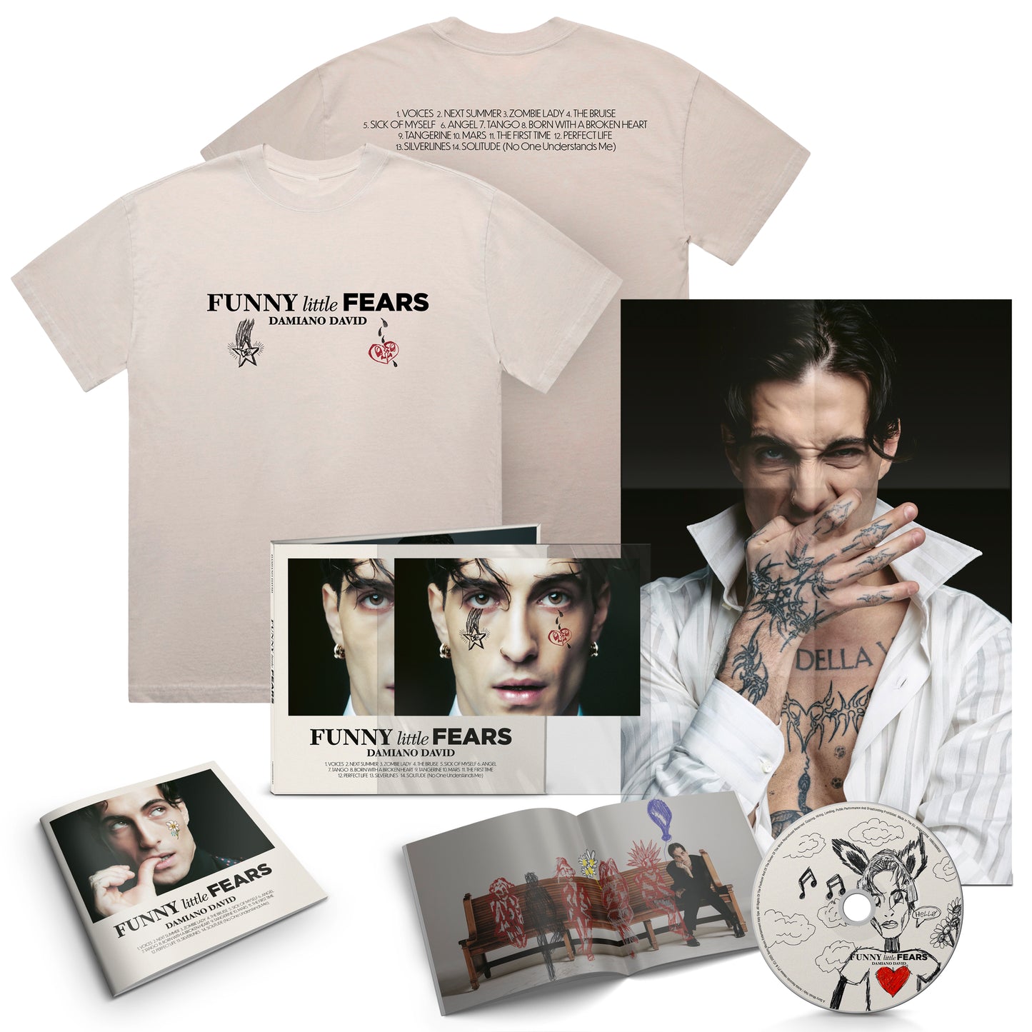 CD (au choix) + T-shirt "FUNNY little FEARS"