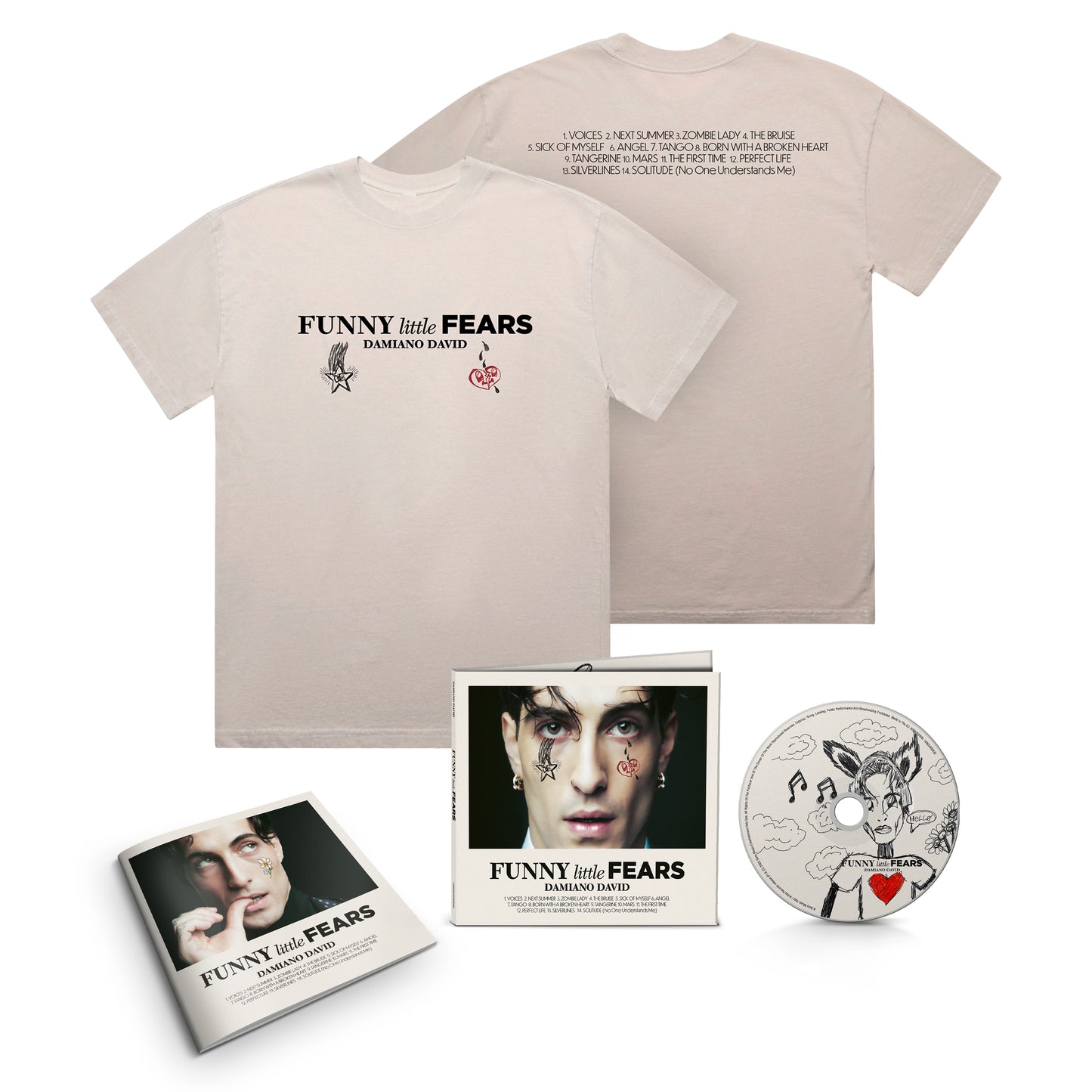 CD (au choix) + T-shirt "FUNNY little FEARS"